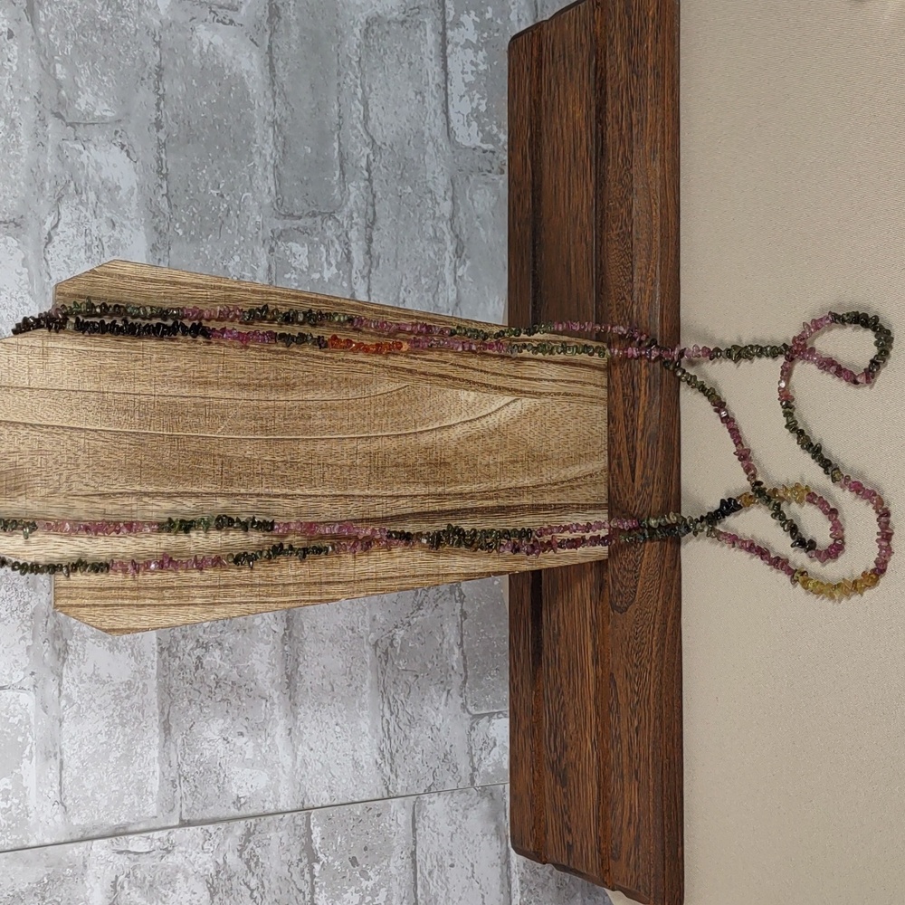 Artisan Crafted Multi Color Gemstone Nugget Neckl… - image 2